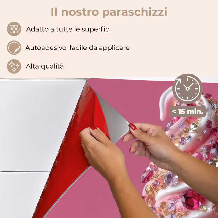 Paraschizzi cucina - Gelato soft - Gemme - Rosa - cono — 4