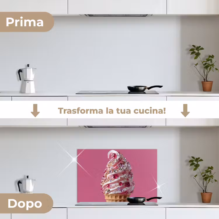 Paraschizzi cucina - Gelato soft - Gemme - Rosa - cono — 7