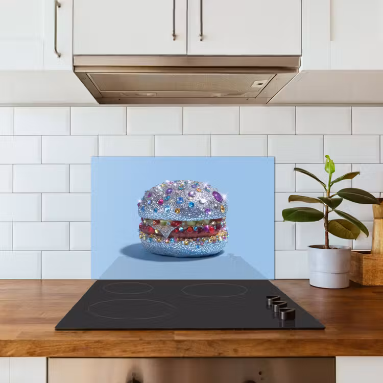 Paraschizzi cucina - Glitter - Hamburger - Blu — 3
