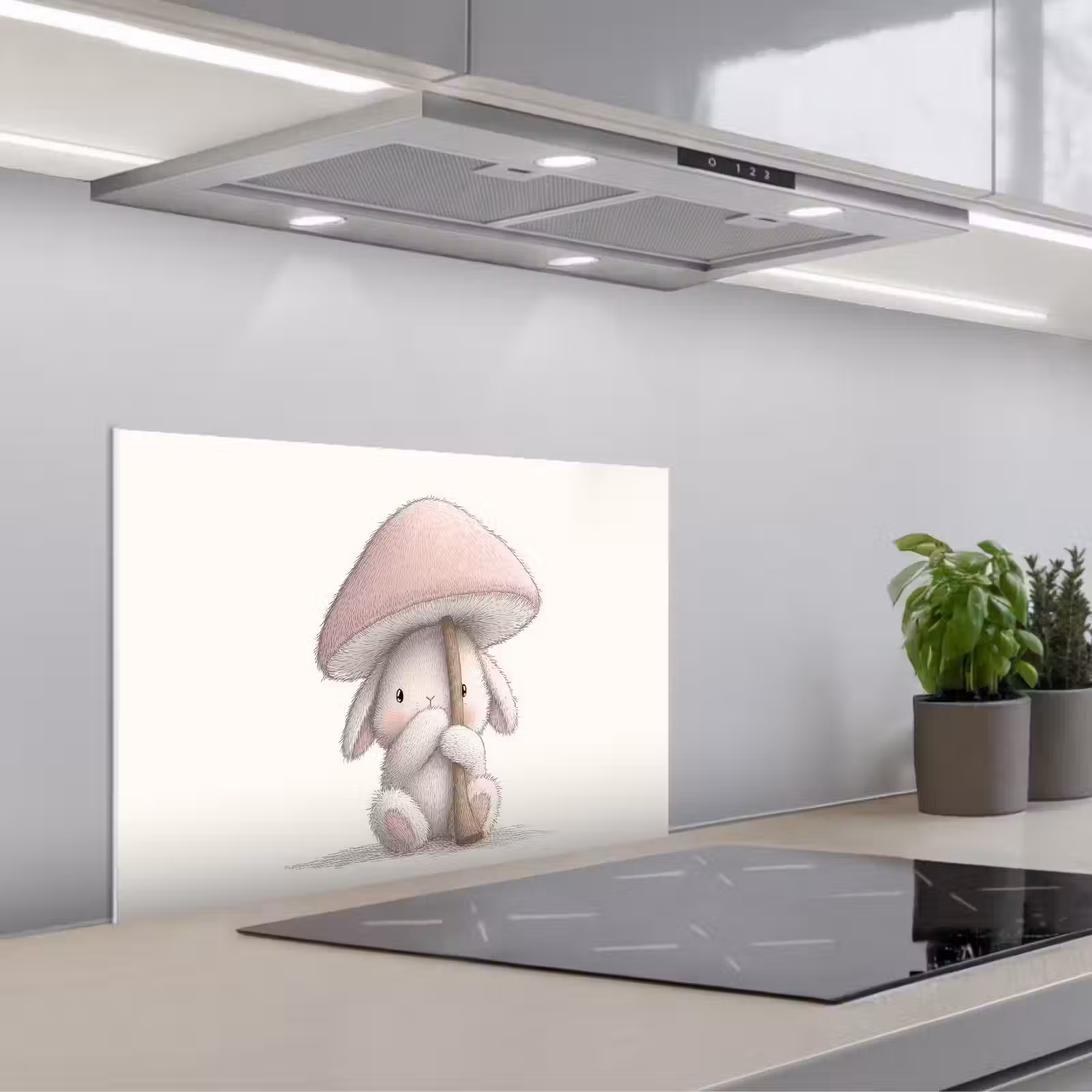 Paraschizzi cucina - Fungo - Coniglio - Rosa — 1