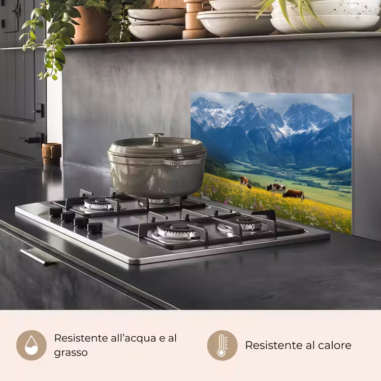 Paraschizzi cucina - Alpi - Prato - Mucche — 2