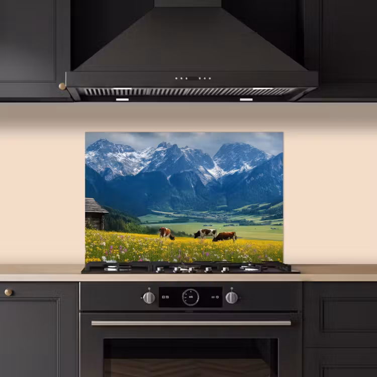Paraschizzi cucina - Alpi - Prato - Mucche — 5