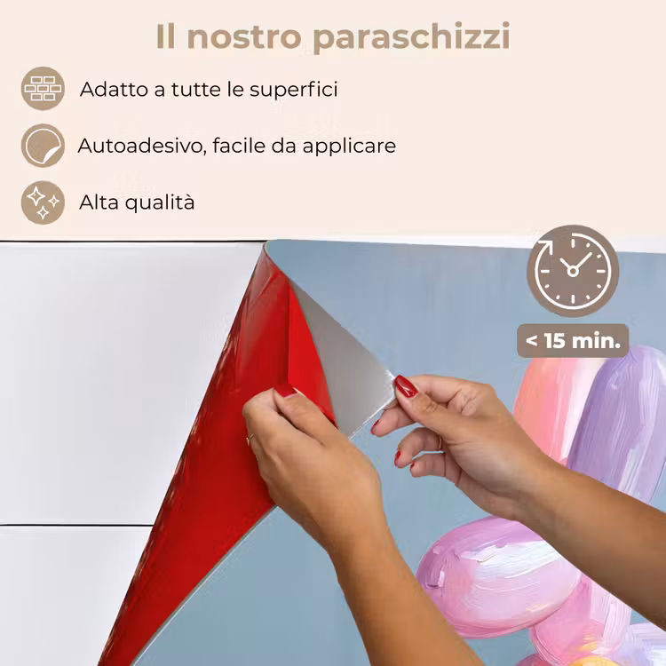 Paraschizzi cucina - Animale - Palloncino - Tinte pastello - Lucido — 4
