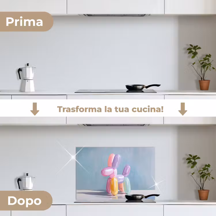 Paraschizzi cucina - Animale - Palloncino - Tinte pastello - Lucido — 7