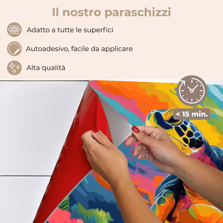 Paraschizzi cucina - Corallo - Tartaruga - Astratto - Acqua — 4