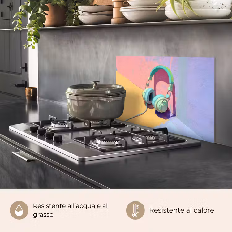 Paraschizzi cucina - Cuffie - Verde menta - Filo — 2