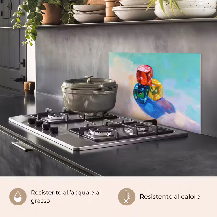 Paraschizzi cucina - Dadi - Colorati - Numeri - Puntini — 2