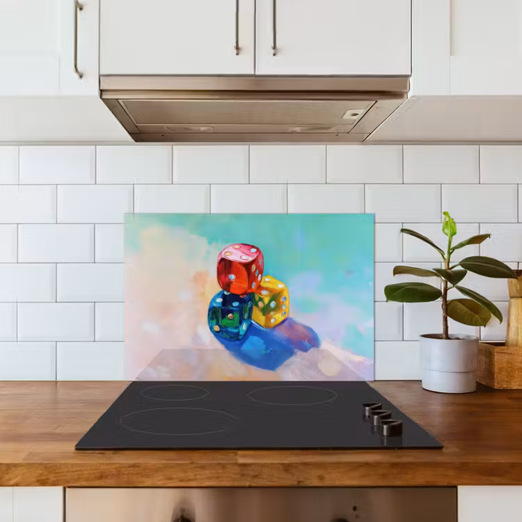 Paraschizzi cucina - Dadi - Colorati - Numeri - Puntini — 3