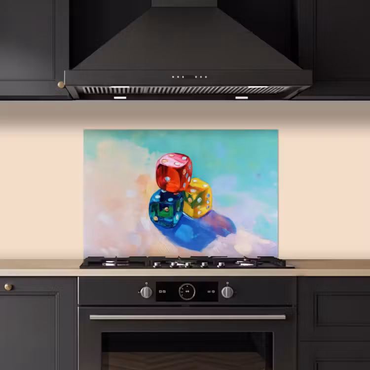 Paraschizzi cucina - Dadi - Colorati - Numeri - Puntini — 5