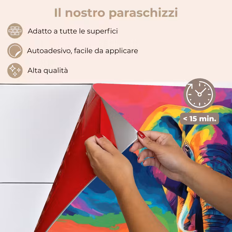 Paraschizzi cucina - Elefante - Colorato - Cielo - Astratto — 4