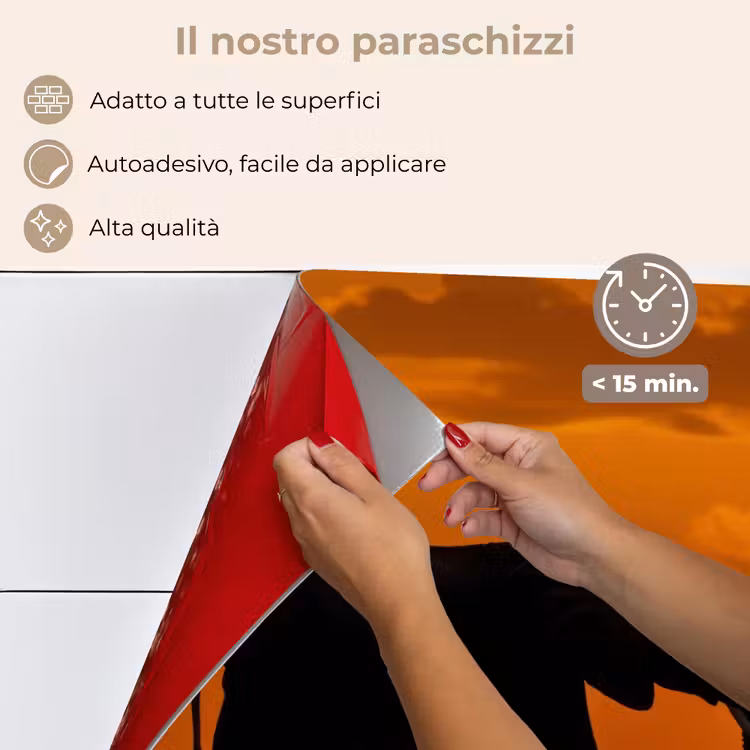 Paraschizzi cucina - Elefanti - Savana - Tramonto — 4