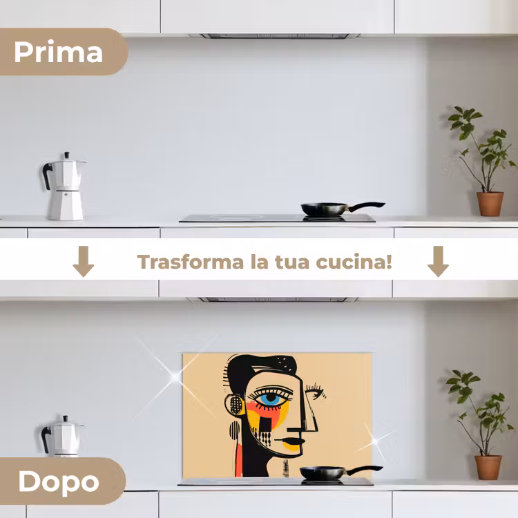 Paraschizzi cucina - Geometrico - Colori vivaci - Stile cubista — 7