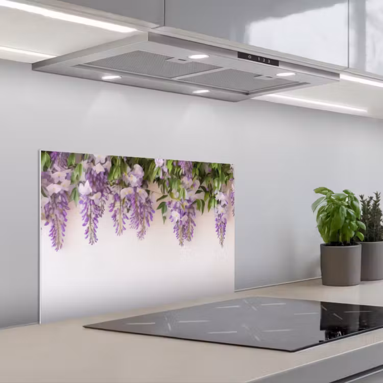 Paraschizzi cucina - Glicine - Fiori - Viola — 1
