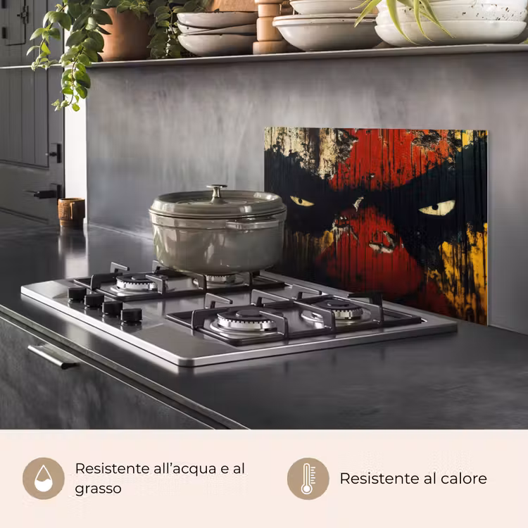 Paraschizzi cucina - Graffiti - Occhi - Astratto — 2