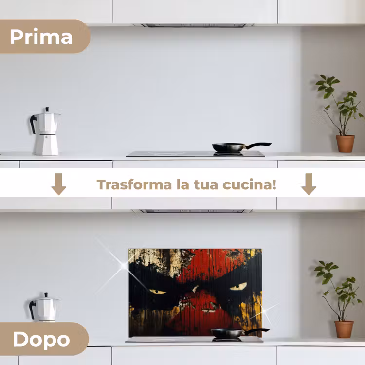 Paraschizzi cucina - Graffiti - Occhi - Astratto — 7