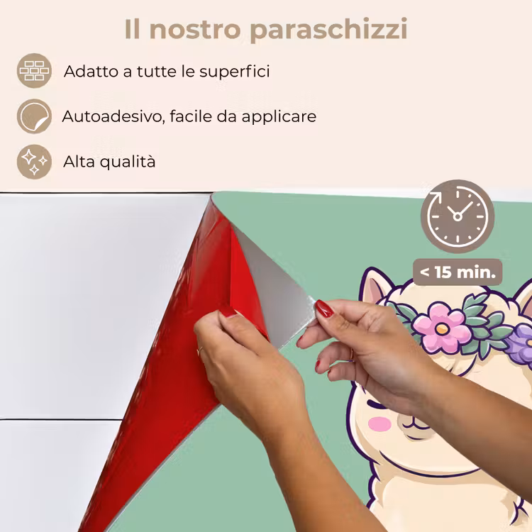 Paraschizzi cucina - Alpaca - Verde - Diadema di fiori — 4