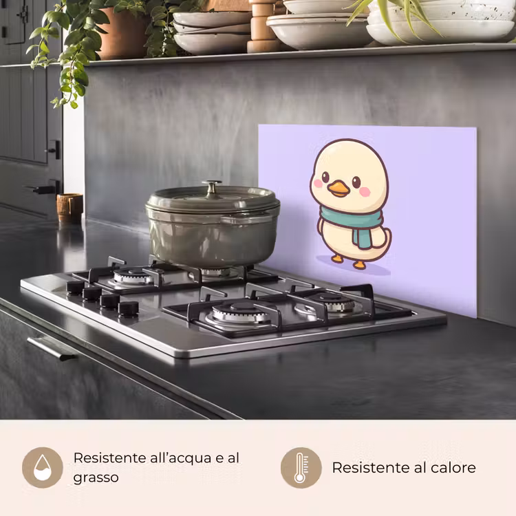 Paraschizzi cucina - Anatra - Sciarpa - Viola — 2