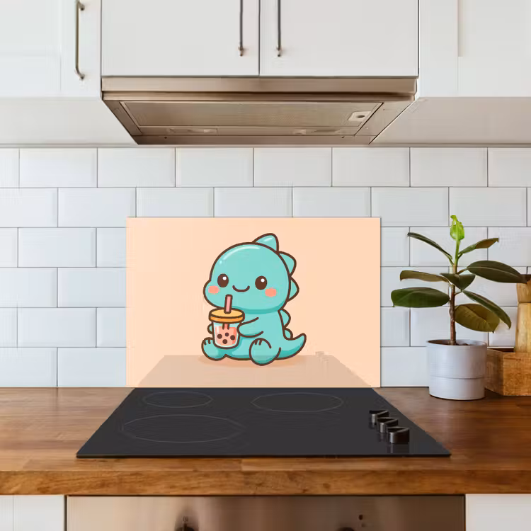 Paraschizzi cucina - Dino - Boba - kawaii - Arancione — 3
