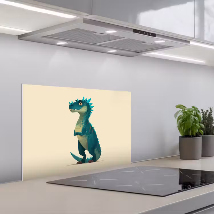 Paraschizzi cucina - Dinosauro - Turchese - Spine — 1