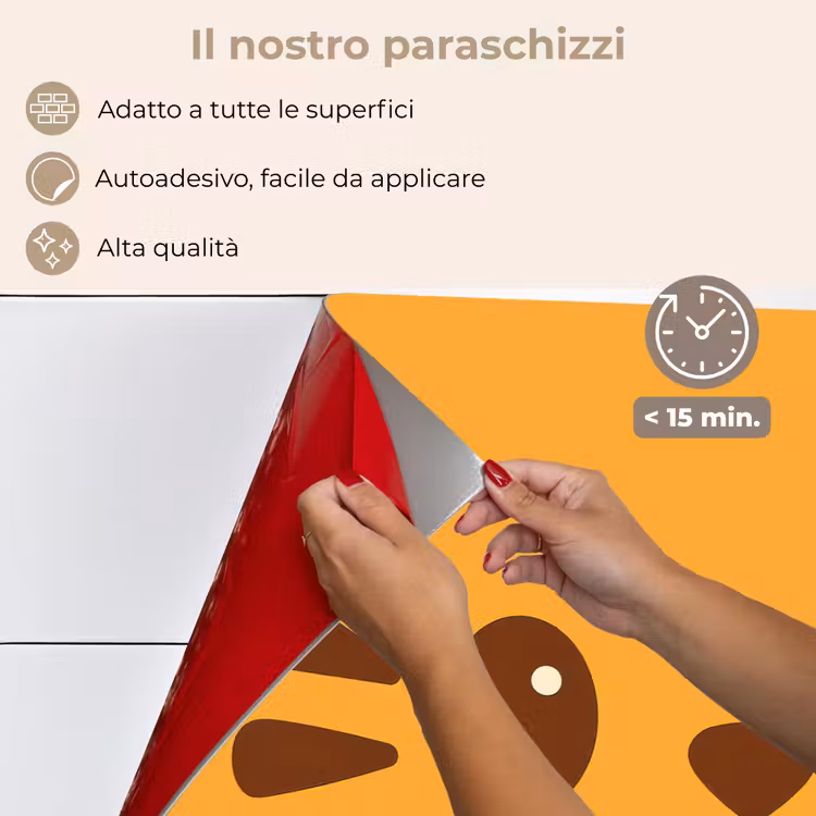 Paraschizzi cucina - Gatto - Semplicistico - Arancione - Allegro — 4