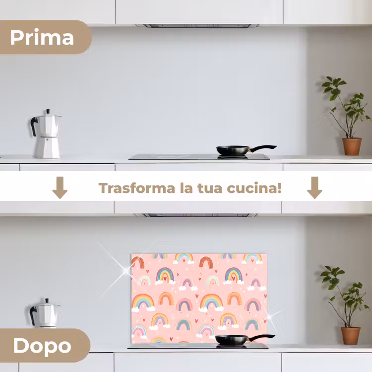 Paraschizzi cucina - Arcobaleno - Motivo - Pastello — 7