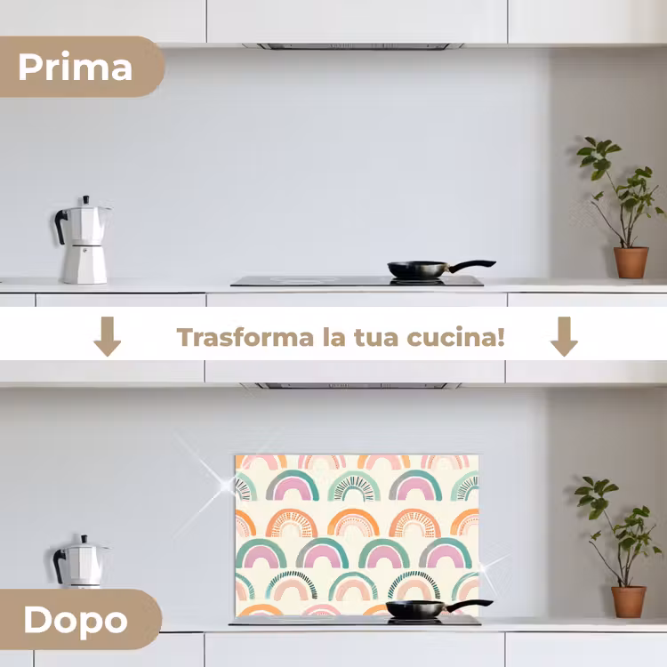 Paraschizzi cucina - Arcobaleno - Pastello - Modello — 7