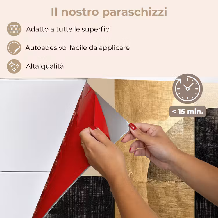 Paraschizzi cucina - Astratto - Oro - Nero - Arte — 4
