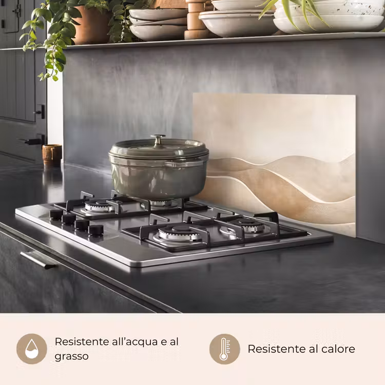 Paraschizzi cucina - Beige - Colline - Modello — 2