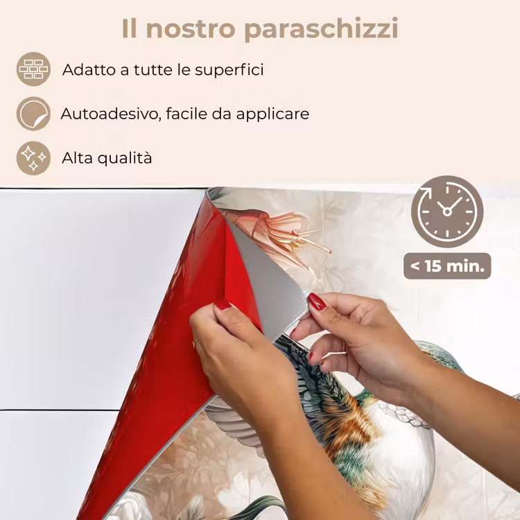 Paraschizzi cucina - Colibrì - Uccelli - Fiori - Natura — 4