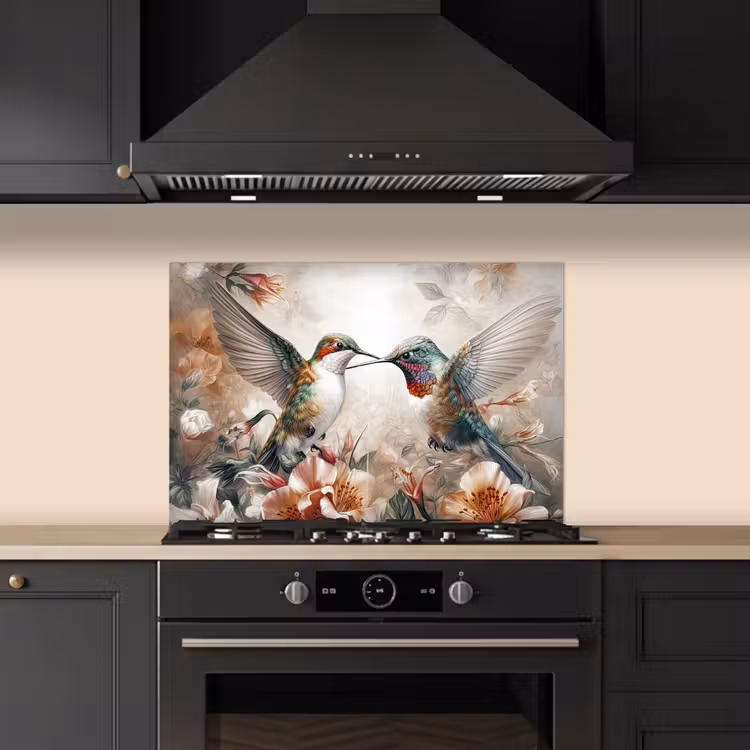 Paraschizzi cucina - Colibrì - Uccelli - Fiori - Natura — 5