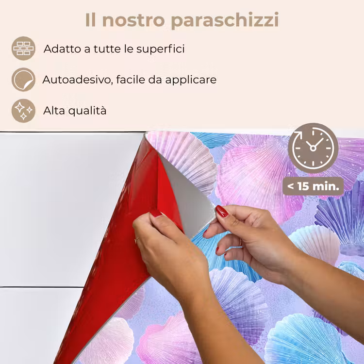 Paraschizzi cucina - Conchiglie - Viola - Blu - Motivo — 4