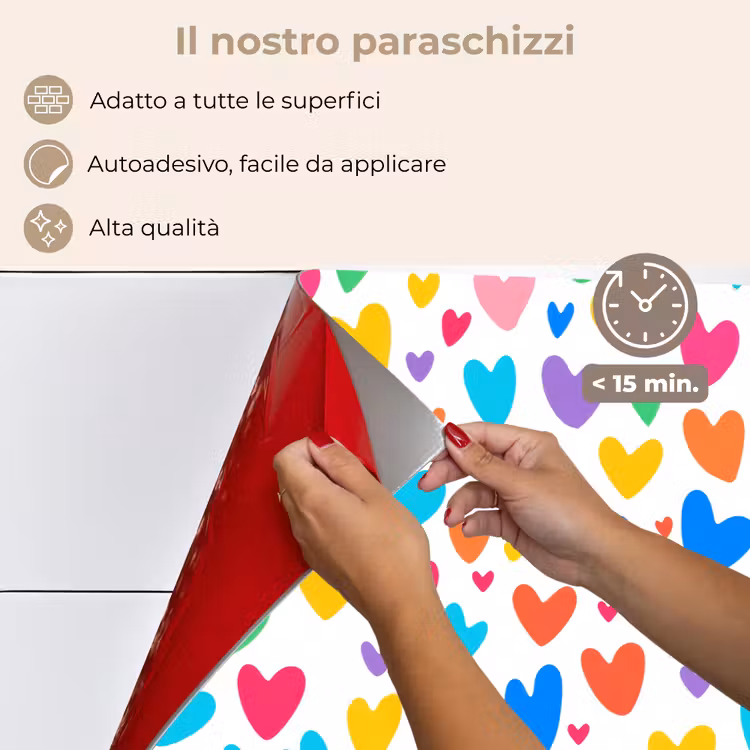 Paraschizzi cucina - Cuori - Colorati - Motivi - Vivaci — 4