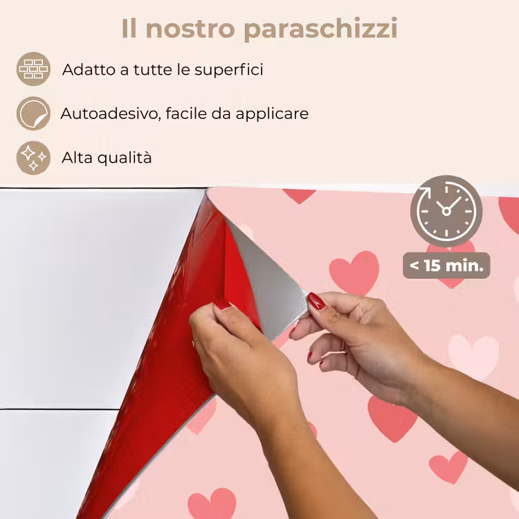 Paraschizzi cucina - Cuori - Motivo - Rosa — 4