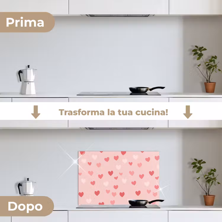 Paraschizzi cucina - Cuori - Motivo - Rosa — 7
