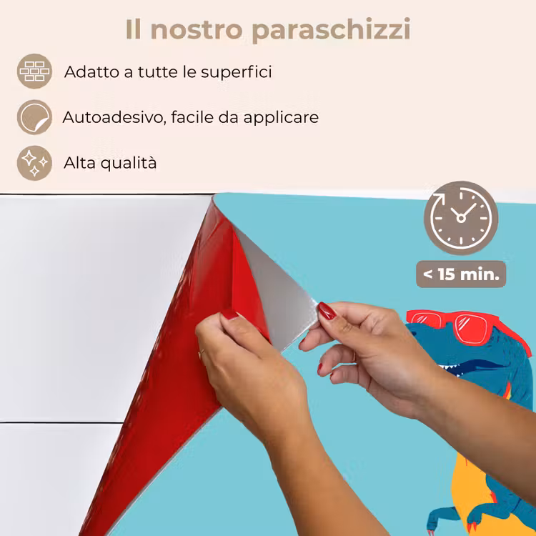 Paraschizzi cucina - Dinosauro - Blu - Occhiali da sole — 4