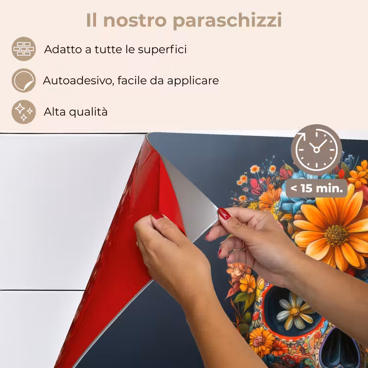 Paraschizzi cucina - Fiori - Colorati - Teschio — 4
