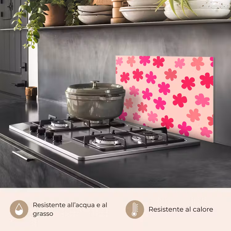 Paraschizzi cucina - Fiori - Motivo - Rosa — 2