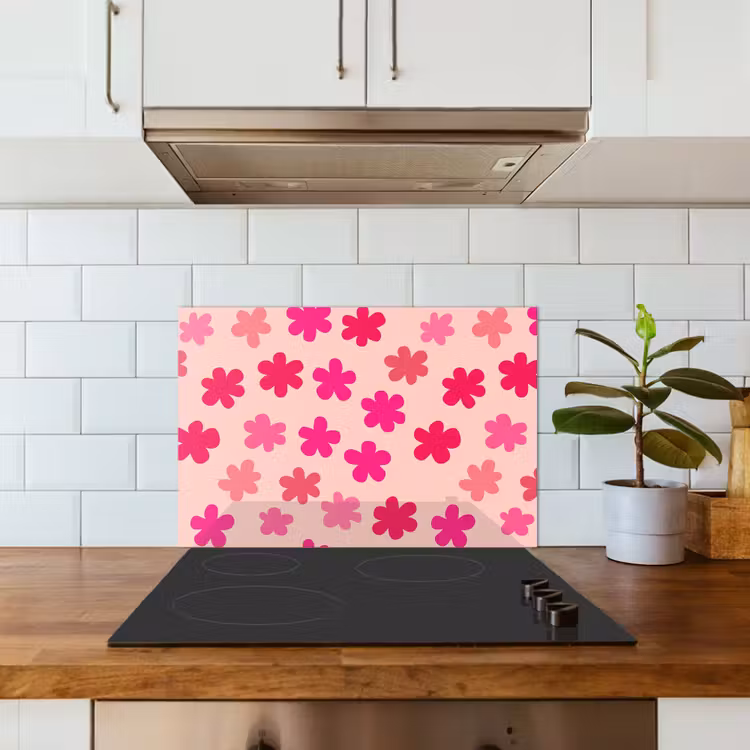 Paraschizzi cucina - Fiori - Motivo - Rosa — 3