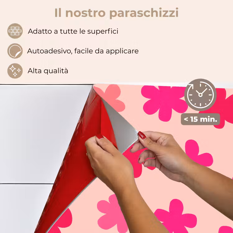 Paraschizzi cucina - Fiori - Motivo - Rosa — 4