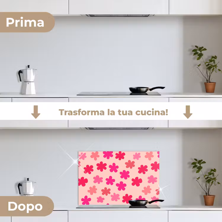Paraschizzi cucina - Fiori - Motivo - Rosa — 7