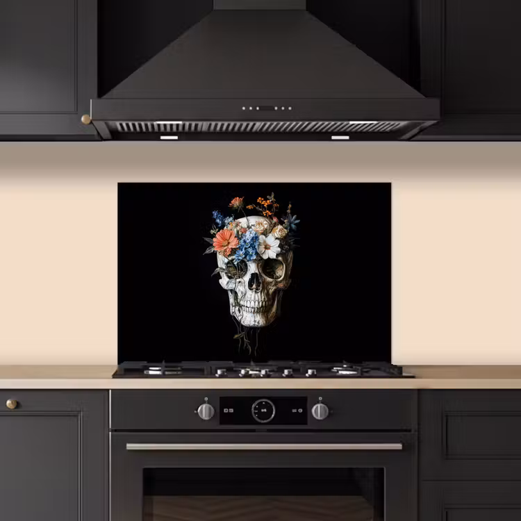 Paraschizzi cucina - Fiori - Teschio - Colorato — 5