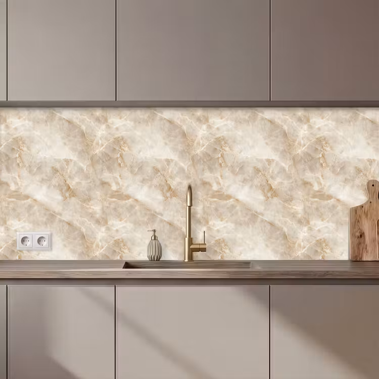Schienale cucina - Beige chiaro - Onice - Sottile — 1