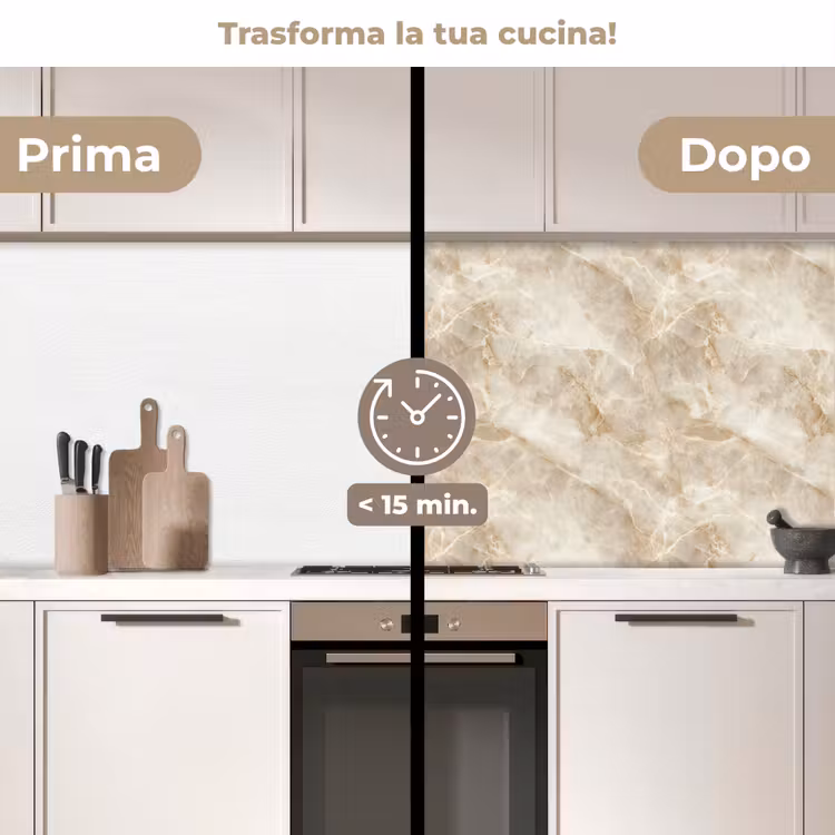 Schienale cucina - Beige chiaro - Onice - Sottile — 3