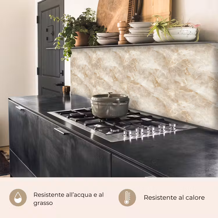 Schienale cucina - Beige chiaro - Onice - Sottile — 5