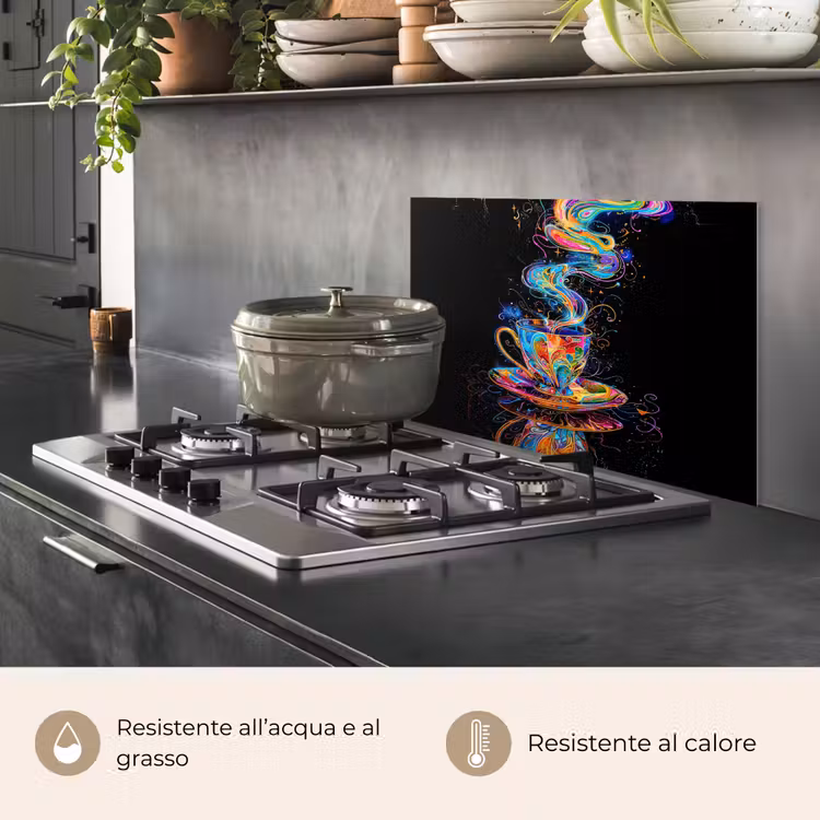 Paraschizzi cucina - Caffè - Colorato - Nero - Tazza — 2
