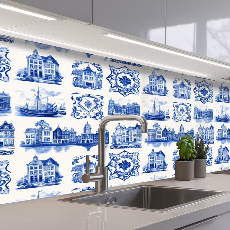 Schienale cucina - Case - Navi - Blu — 2