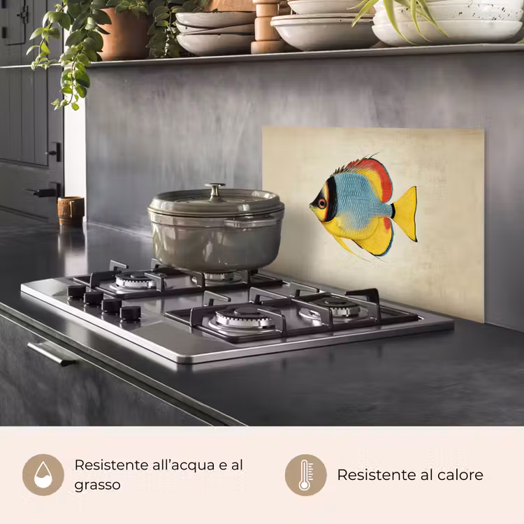 Paraschizzi cucina - Colorato - Pesce - Squame - Illustrazione — 2