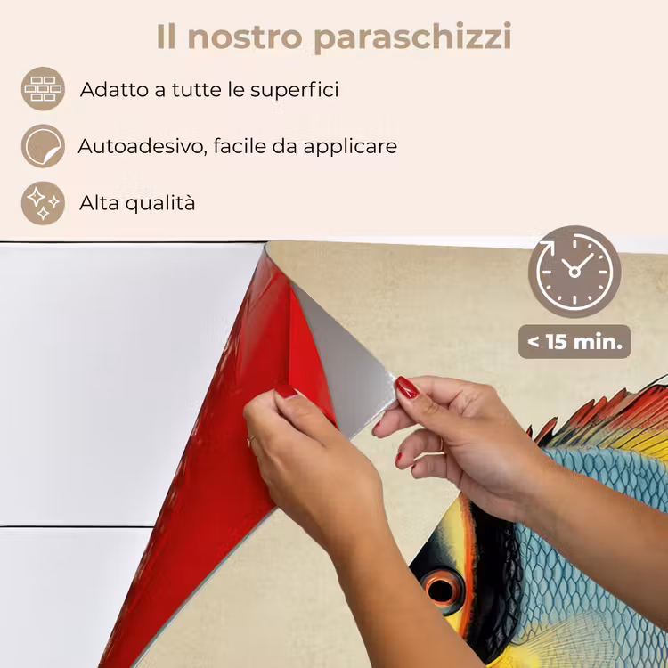 Paraschizzi cucina - Colorato - Pesce - Squame - Illustrazione — 4