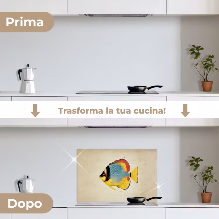 Paraschizzi cucina - Colorato - Pesce - Squame - Illustrazione — 7