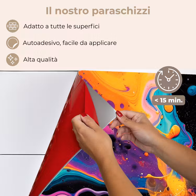 Paraschizzi cucina - Colorato - Vernice - Nero — 4